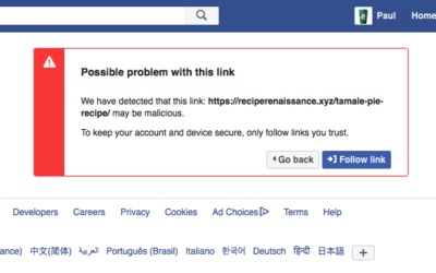 Resolving The Dreaded Facebook Malicious Link Warning