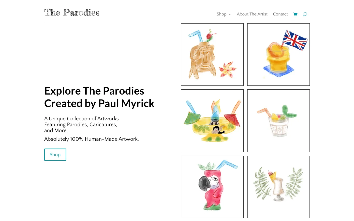 website screenshot theparodies.com