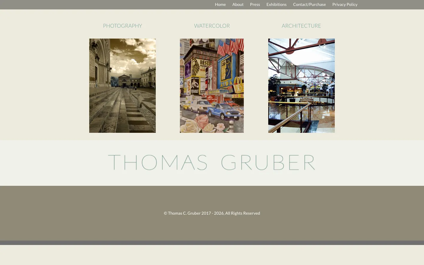website screenshot thomascgruber.com